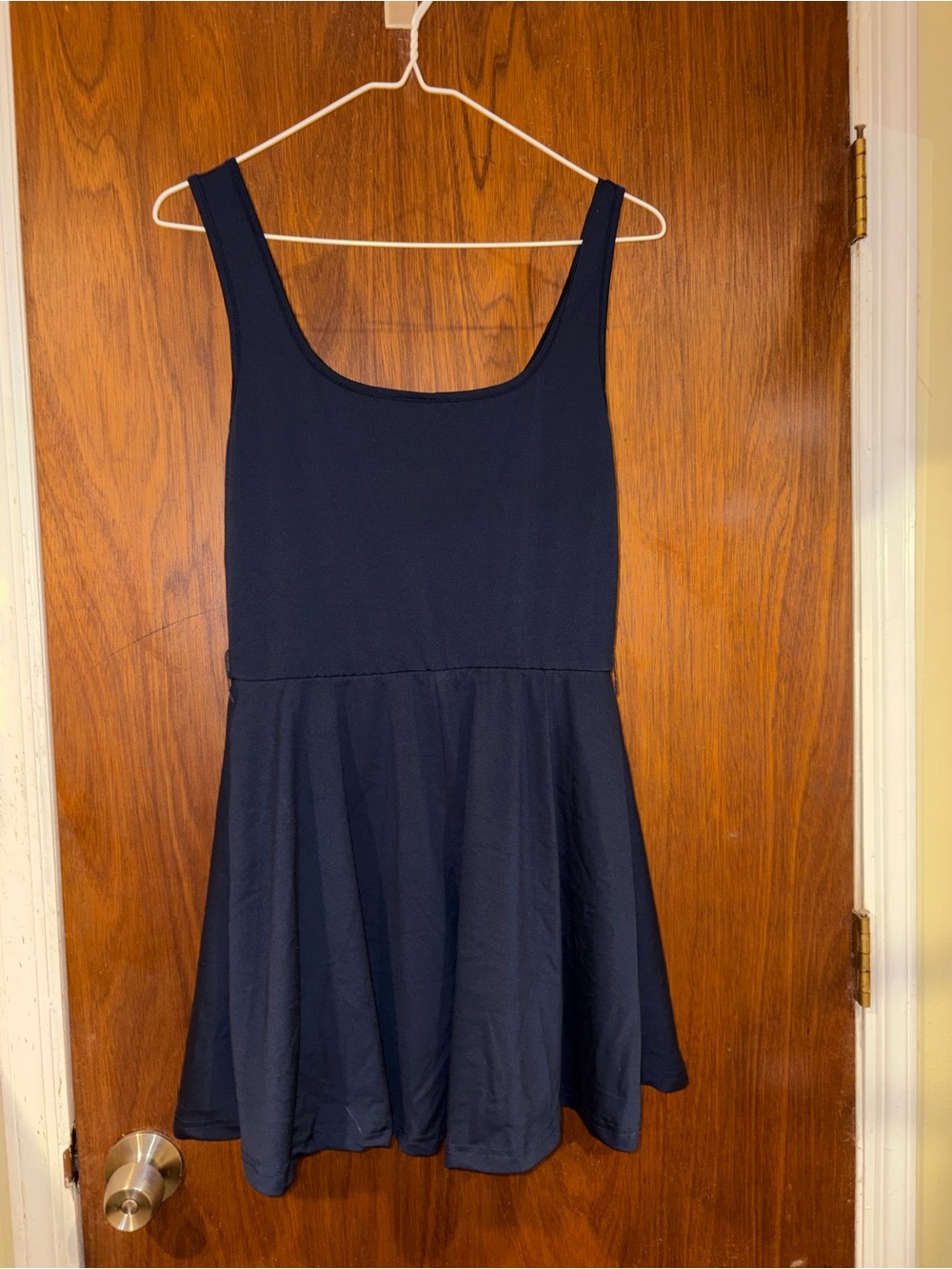 Sleeveless Navy Fit & Flare Dress